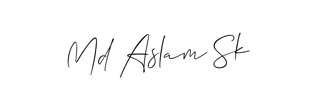 You can use this online signature creator to create a handwritten signature for the name Md Aslam Sk. This is the best online autograph maker. Md Aslam Sk signature style 2 images and pictures png