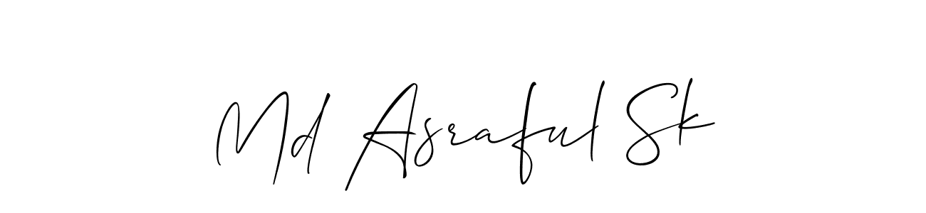 Also You can easily find your signature by using the search form. We will create Md Asraful Sk name handwritten signature images for you free of cost using Allison_Script sign style. Md Asraful Sk signature style 2 images and pictures png