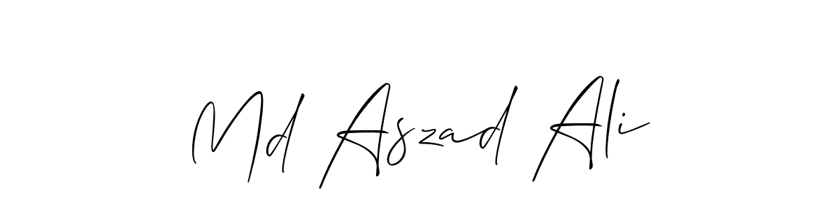 How to Draw Md Aszad Ali signature style? Allison_Script is a latest design signature styles for name Md Aszad Ali. Md Aszad Ali signature style 2 images and pictures png