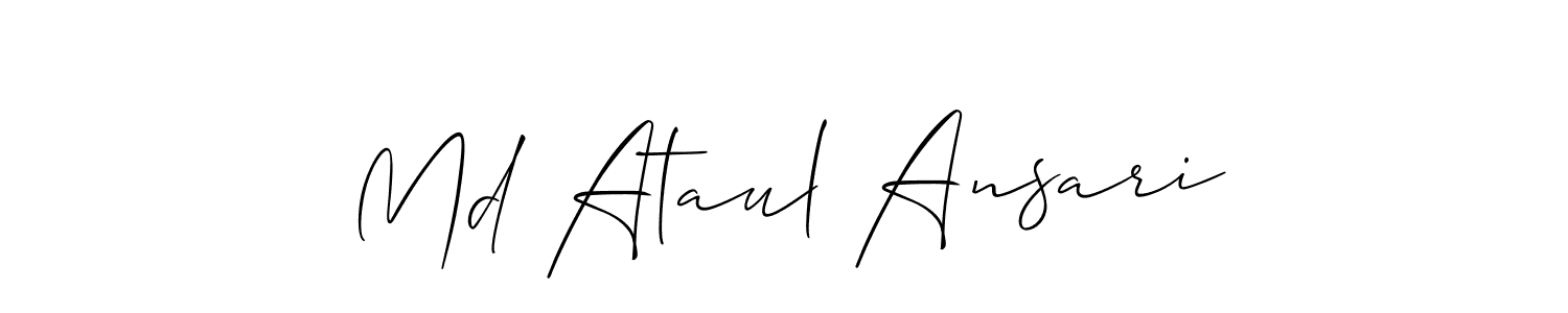 Md Ataul Ansari stylish signature style. Best Handwritten Sign (Allison_Script) for my name. Handwritten Signature Collection Ideas for my name Md Ataul Ansari. Md Ataul Ansari signature style 2 images and pictures png