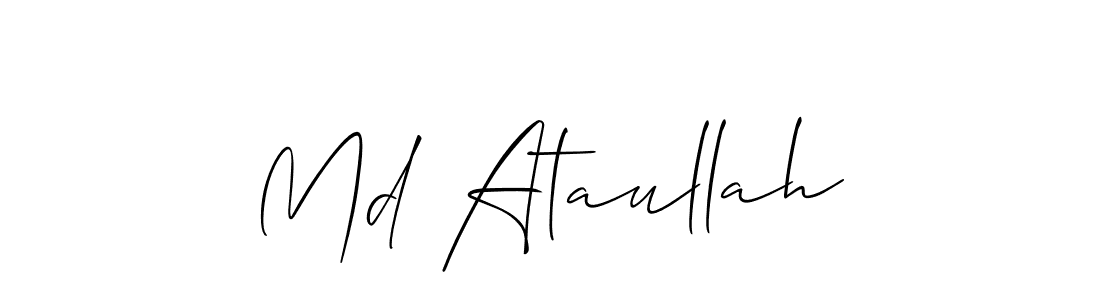 Allison_Script is a professional signature style that is perfect for those who want to add a touch of class to their signature. It is also a great choice for those who want to make their signature more unique. Get Md Ataullah name to fancy signature for free. Md Ataullah signature style 2 images and pictures png