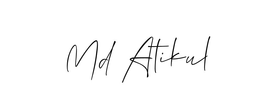 Create a beautiful signature design for name Md Atikul. With this signature (Allison_Script) fonts, you can make a handwritten signature for free. Md Atikul signature style 2 images and pictures png