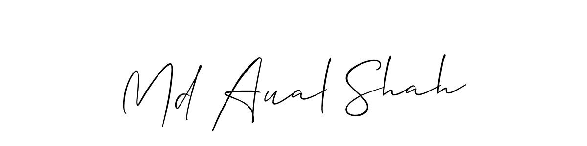 Similarly Allison_Script is the best handwritten signature design. Signature creator online .You can use it as an online autograph creator for name Md Aual Shah. Md Aual Shah signature style 2 images and pictures png