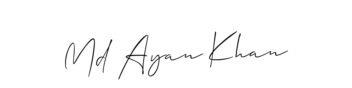 Md Ayan Khan stylish signature style. Best Handwritten Sign (Allison_Script) for my name. Handwritten Signature Collection Ideas for my name Md Ayan Khan. Md Ayan Khan signature style 2 images and pictures png