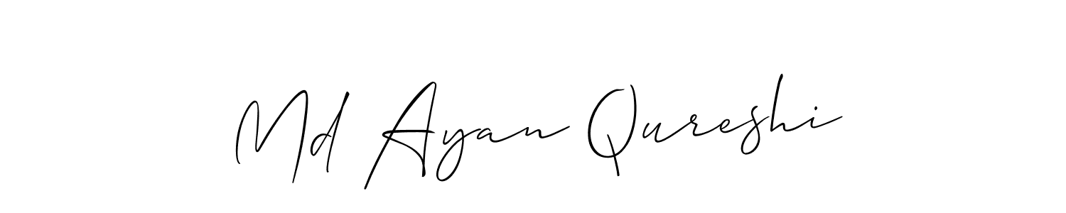 Design your own signature with our free online signature maker. With this signature software, you can create a handwritten (Allison_Script) signature for name Md Ayan Qureshi. Md Ayan Qureshi signature style 2 images and pictures png