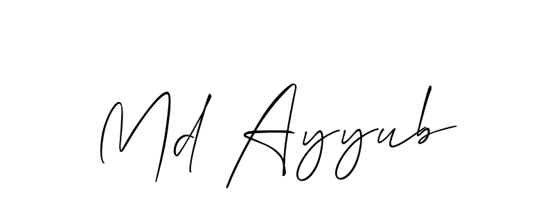 Design your own signature with our free online signature maker. With this signature software, you can create a handwritten (Allison_Script) signature for name Md Ayyub. Md Ayyub signature style 2 images and pictures png