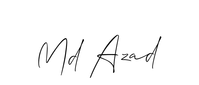 Design your own signature with our free online signature maker. With this signature software, you can create a handwritten (Allison_Script) signature for name Md Azad. Md Azad signature style 2 images and pictures png