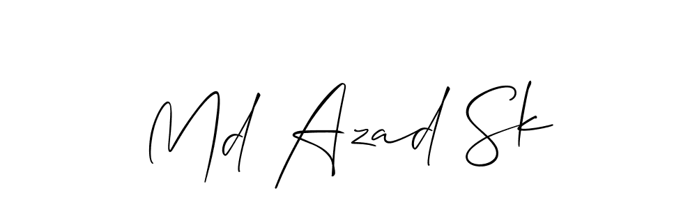 Md Azad Sk stylish signature style. Best Handwritten Sign (Allison_Script) for my name. Handwritten Signature Collection Ideas for my name Md Azad Sk. Md Azad Sk signature style 2 images and pictures png