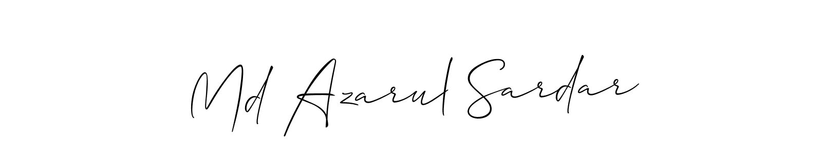 How to Draw Md Azarul Sardar signature style? Allison_Script is a latest design signature styles for name Md Azarul Sardar. Md Azarul Sardar signature style 2 images and pictures png