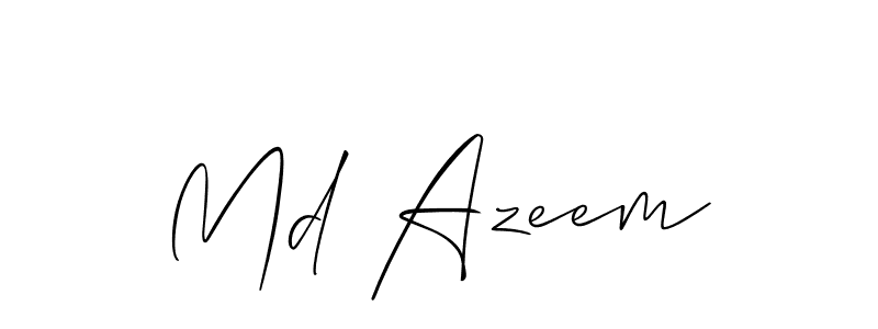 Design your own signature with our free online signature maker. With this signature software, you can create a handwritten (Allison_Script) signature for name Md Azeem. Md Azeem signature style 2 images and pictures png