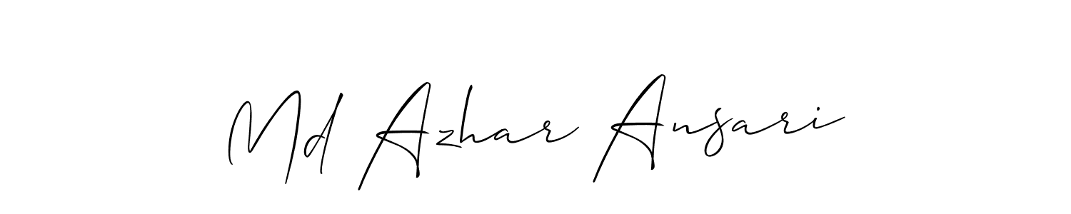 It looks lik you need a new signature style for name Md Azhar Ansari. Design unique handwritten (Allison_Script) signature with our free signature maker in just a few clicks. Md Azhar Ansari signature style 2 images and pictures png