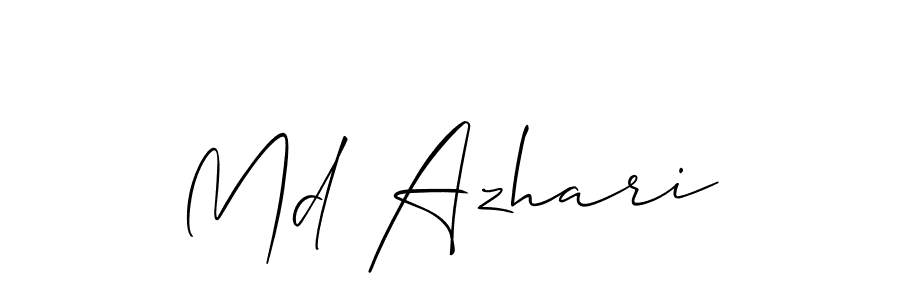 Allison_Script is a professional signature style that is perfect for those who want to add a touch of class to their signature. It is also a great choice for those who want to make their signature more unique. Get Md Azhari name to fancy signature for free. Md Azhari signature style 2 images and pictures png