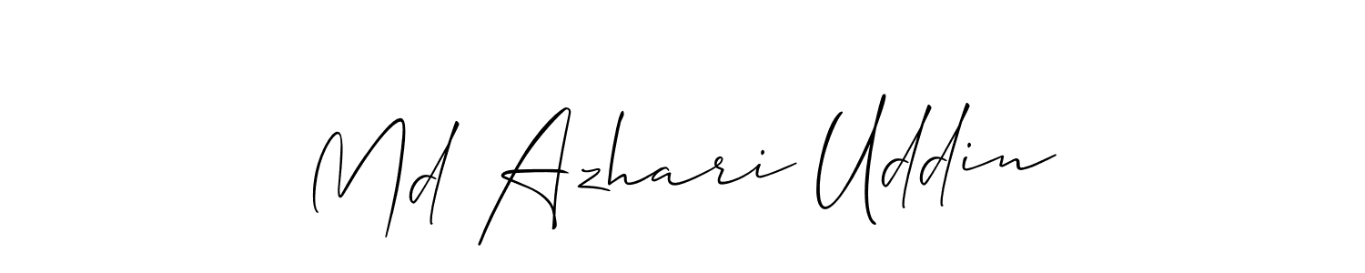 Also You can easily find your signature by using the search form. We will create Md Azhari Uddin name handwritten signature images for you free of cost using Allison_Script sign style. Md Azhari Uddin signature style 2 images and pictures png