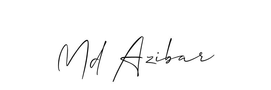 Make a beautiful signature design for name Md Azibar. With this signature (Allison_Script) style, you can create a handwritten signature for free. Md Azibar signature style 2 images and pictures png