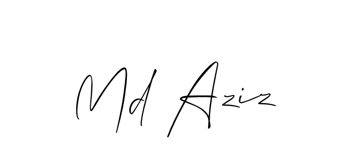 Make a short Md Aziz signature style. Manage your documents anywhere anytime using Allison_Script. Create and add eSignatures, submit forms, share and send files easily. Md Aziz signature style 2 images and pictures png