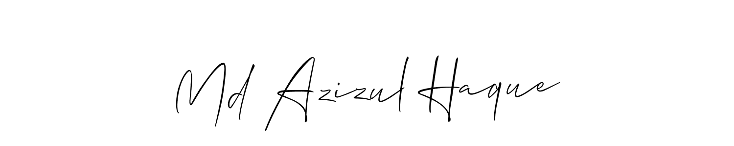 Design your own signature with our free online signature maker. With this signature software, you can create a handwritten (Allison_Script) signature for name Md Azizul Haque. Md Azizul Haque signature style 2 images and pictures png