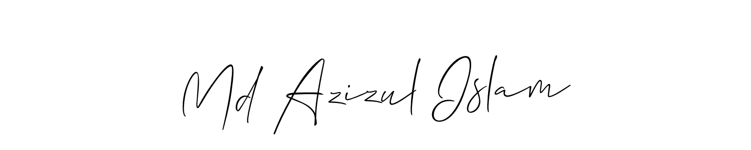 Make a beautiful signature design for name Md Azizul Islam. With this signature (Allison_Script) style, you can create a handwritten signature for free. Md Azizul Islam signature style 2 images and pictures png