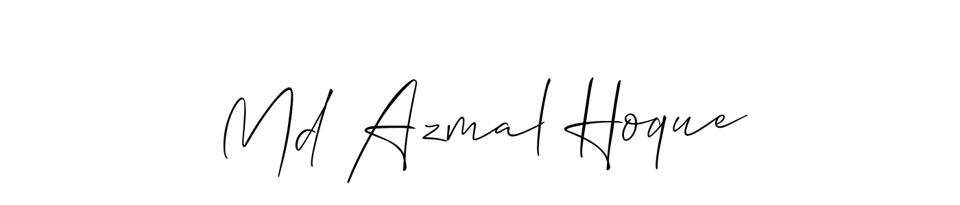 Allison_Script is a professional signature style that is perfect for those who want to add a touch of class to their signature. It is also a great choice for those who want to make their signature more unique. Get Md Azmal Hoque name to fancy signature for free. Md Azmal Hoque signature style 2 images and pictures png