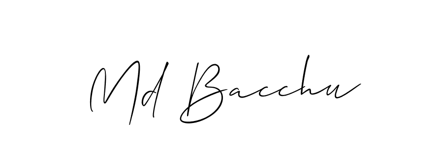You should practise on your own different ways (Allison_Script) to write your name (Md Bacchu) in signature. don't let someone else do it for you. Md Bacchu signature style 2 images and pictures png