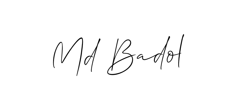 It looks lik you need a new signature style for name Md Badol. Design unique handwritten (Allison_Script) signature with our free signature maker in just a few clicks. Md Badol signature style 2 images and pictures png