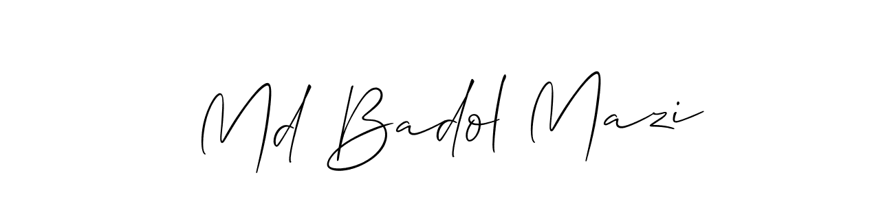 Allison_Script is a professional signature style that is perfect for those who want to add a touch of class to their signature. It is also a great choice for those who want to make their signature more unique. Get Md Badol Mazi name to fancy signature for free. Md Badol Mazi signature style 2 images and pictures png