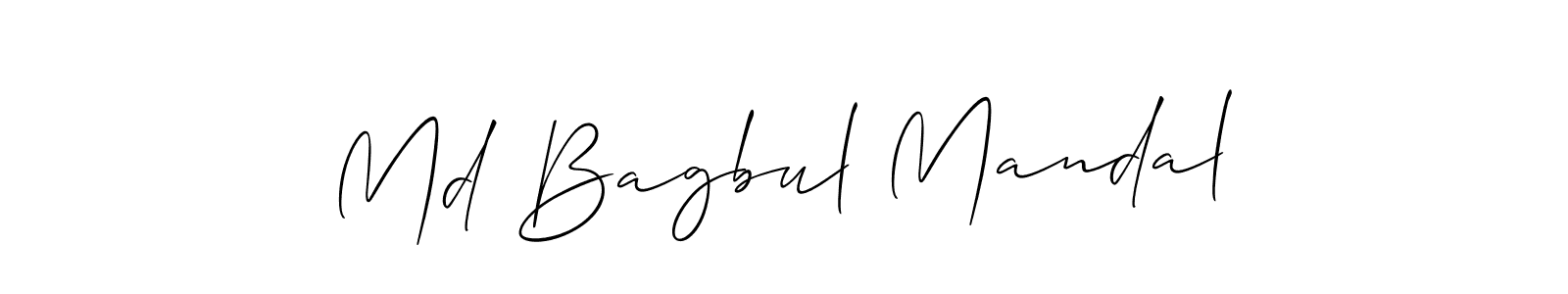 Similarly Allison_Script is the best handwritten signature design. Signature creator online .You can use it as an online autograph creator for name Md Bagbul Mandal. Md Bagbul Mandal signature style 2 images and pictures png