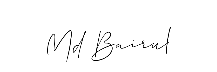 How to make Md Bairul name signature. Use Allison_Script style for creating short signs online. This is the latest handwritten sign. Md Bairul signature style 2 images and pictures png