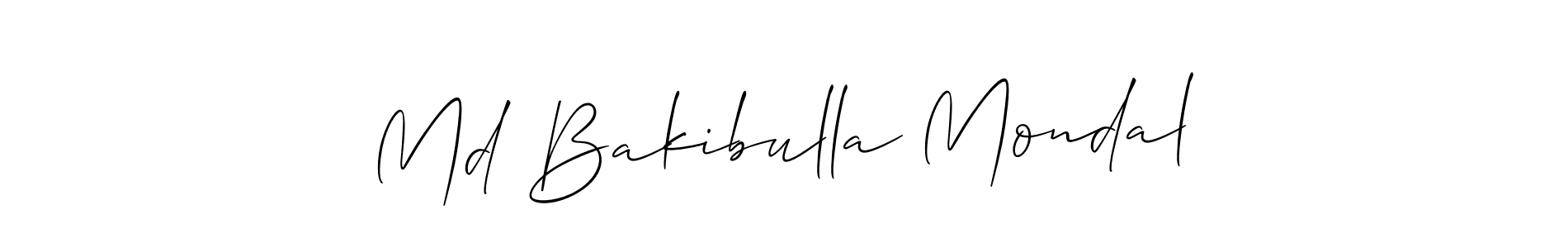 Design your own signature with our free online signature maker. With this signature software, you can create a handwritten (Allison_Script) signature for name Md Bakibulla Mondal. Md Bakibulla Mondal signature style 2 images and pictures png