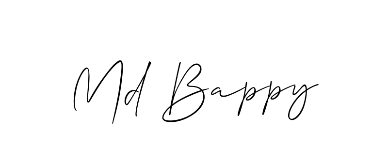 Use a signature maker to create a handwritten signature online. With this signature software, you can design (Allison_Script) your own signature for name Md Bappy. Md Bappy signature style 2 images and pictures png