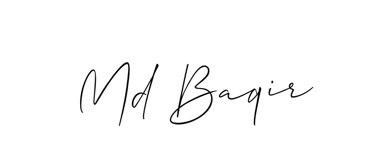 Make a short Md Baqir signature style. Manage your documents anywhere anytime using Allison_Script. Create and add eSignatures, submit forms, share and send files easily. Md Baqir signature style 2 images and pictures png