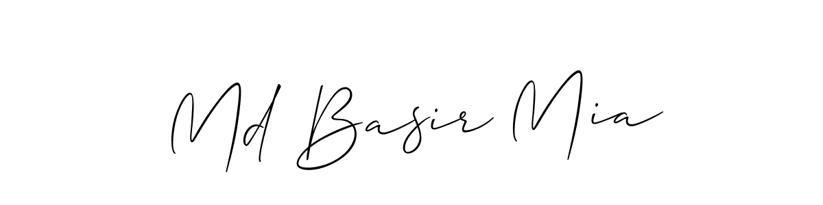 Use a signature maker to create a handwritten signature online. With this signature software, you can design (Allison_Script) your own signature for name Md Basir Mia. Md Basir Mia signature style 2 images and pictures png