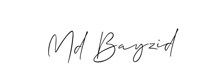 Make a beautiful signature design for name Md Bayzid. With this signature (Allison_Script) style, you can create a handwritten signature for free. Md Bayzid signature style 2 images and pictures png