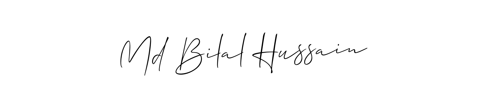 You can use this online signature creator to create a handwritten signature for the name Md Bilal Hussain. This is the best online autograph maker. Md Bilal Hussain signature style 2 images and pictures png