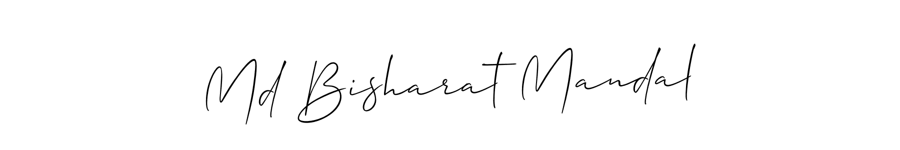 How to make Md Bisharat Mandal name signature. Use Allison_Script style for creating short signs online. This is the latest handwritten sign. Md Bisharat Mandal signature style 2 images and pictures png