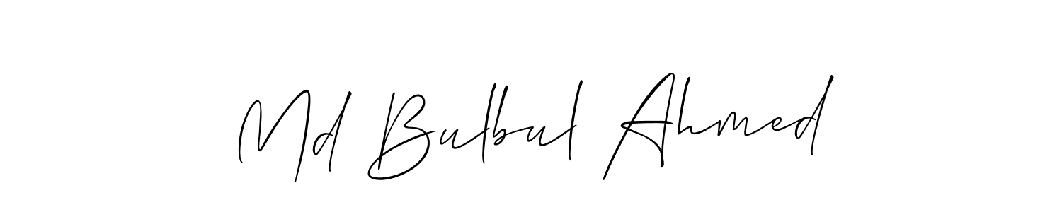 Design your own signature with our free online signature maker. With this signature software, you can create a handwritten (Allison_Script) signature for name Md Bulbul Ahmed. Md Bulbul Ahmed signature style 2 images and pictures png