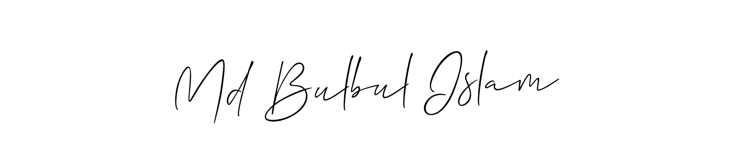 You should practise on your own different ways (Allison_Script) to write your name (Md Bulbul Islam) in signature. don't let someone else do it for you. Md Bulbul Islam signature style 2 images and pictures png