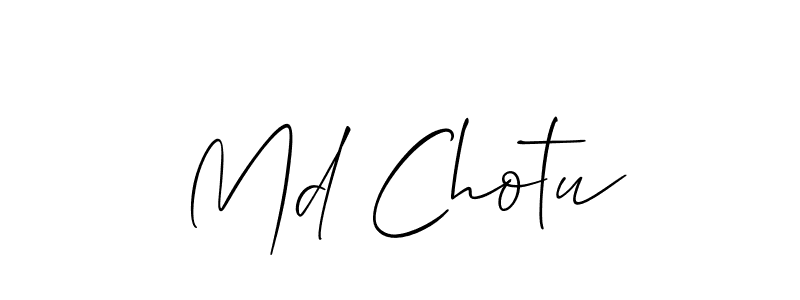 Make a short Md Chotu signature style. Manage your documents anywhere anytime using Allison_Script. Create and add eSignatures, submit forms, share and send files easily. Md Chotu signature style 2 images and pictures png