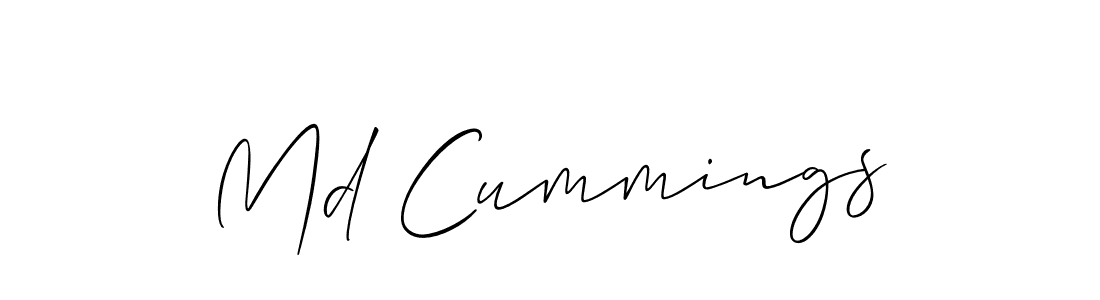 It looks lik you need a new signature style for name Md Cummings. Design unique handwritten (Allison_Script) signature with our free signature maker in just a few clicks. Md Cummings signature style 2 images and pictures png