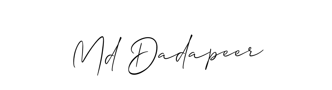 Make a beautiful signature design for name Md Dadapeer. With this signature (Allison_Script) style, you can create a handwritten signature for free. Md Dadapeer signature style 2 images and pictures png