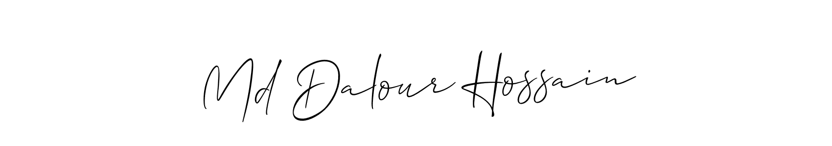 Create a beautiful signature design for name Md Dalour Hossain. With this signature (Allison_Script) fonts, you can make a handwritten signature for free. Md Dalour Hossain signature style 2 images and pictures png