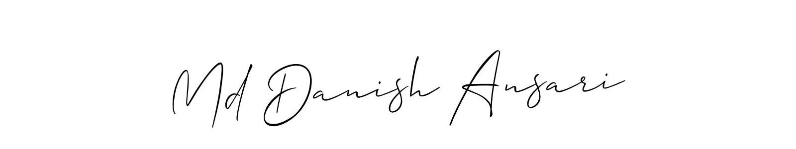 Use a signature maker to create a handwritten signature online. With this signature software, you can design (Allison_Script) your own signature for name Md Danish Ansari. Md Danish Ansari signature style 2 images and pictures png