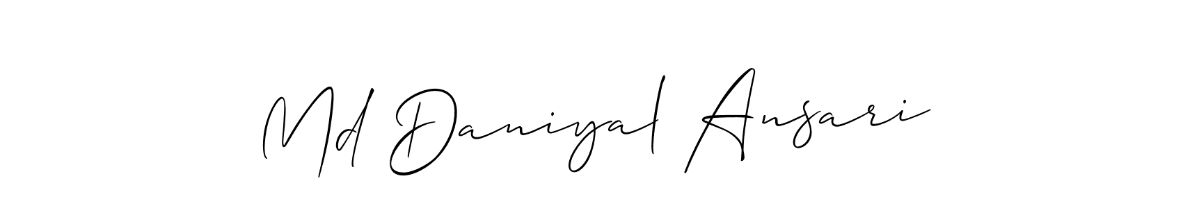 It looks lik you need a new signature style for name Md Daniyal Ansari. Design unique handwritten (Allison_Script) signature with our free signature maker in just a few clicks. Md Daniyal Ansari signature style 2 images and pictures png