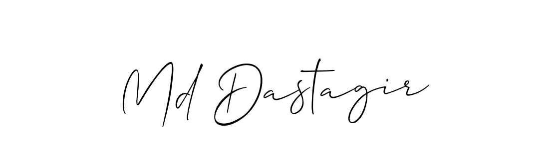 Make a beautiful signature design for name Md Dastagir. With this signature (Allison_Script) style, you can create a handwritten signature for free. Md Dastagir signature style 2 images and pictures png