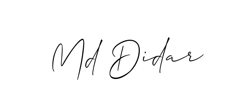 How to make Md Didar signature? Allison_Script is a professional autograph style. Create handwritten signature for Md Didar name. Md Didar signature style 2 images and pictures png