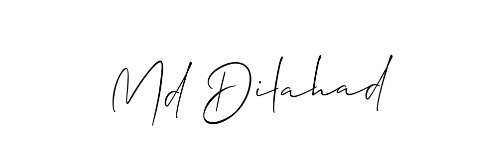 Make a beautiful signature design for name Md Dilahad. With this signature (Allison_Script) style, you can create a handwritten signature for free. Md Dilahad signature style 2 images and pictures png