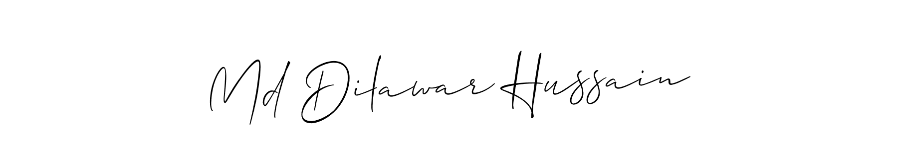 Create a beautiful signature design for name Md Dilawar Hussain. With this signature (Allison_Script) fonts, you can make a handwritten signature for free. Md Dilawar Hussain signature style 2 images and pictures png