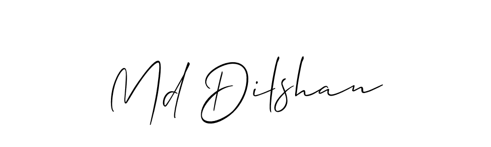 It looks lik you need a new signature style for name Md Dilshan. Design unique handwritten (Allison_Script) signature with our free signature maker in just a few clicks. Md Dilshan signature style 2 images and pictures png