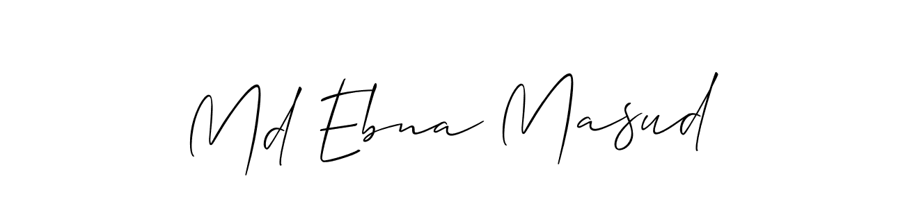 Design your own signature with our free online signature maker. With this signature software, you can create a handwritten (Allison_Script) signature for name Md Ebna Masud. Md Ebna Masud signature style 2 images and pictures png