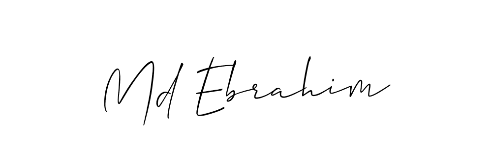 Also we have Md Ebrahim name is the best signature style. Create professional handwritten signature collection using Allison_Script autograph style. Md Ebrahim signature style 2 images and pictures png