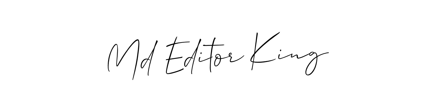 Make a beautiful signature design for name Md Editor King. With this signature (Allison_Script) style, you can create a handwritten signature for free. Md Editor King signature style 2 images and pictures png